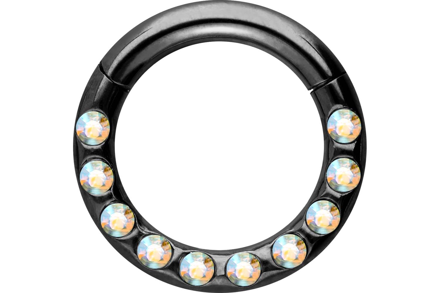 Chirurgenstahl Segmentring Clicker Piercing KRISTALLE + EPOXY ++SALE++